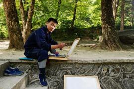 #75. PAK SONG CHOL, 20, Student Art Teacher, Sokgwang Temple